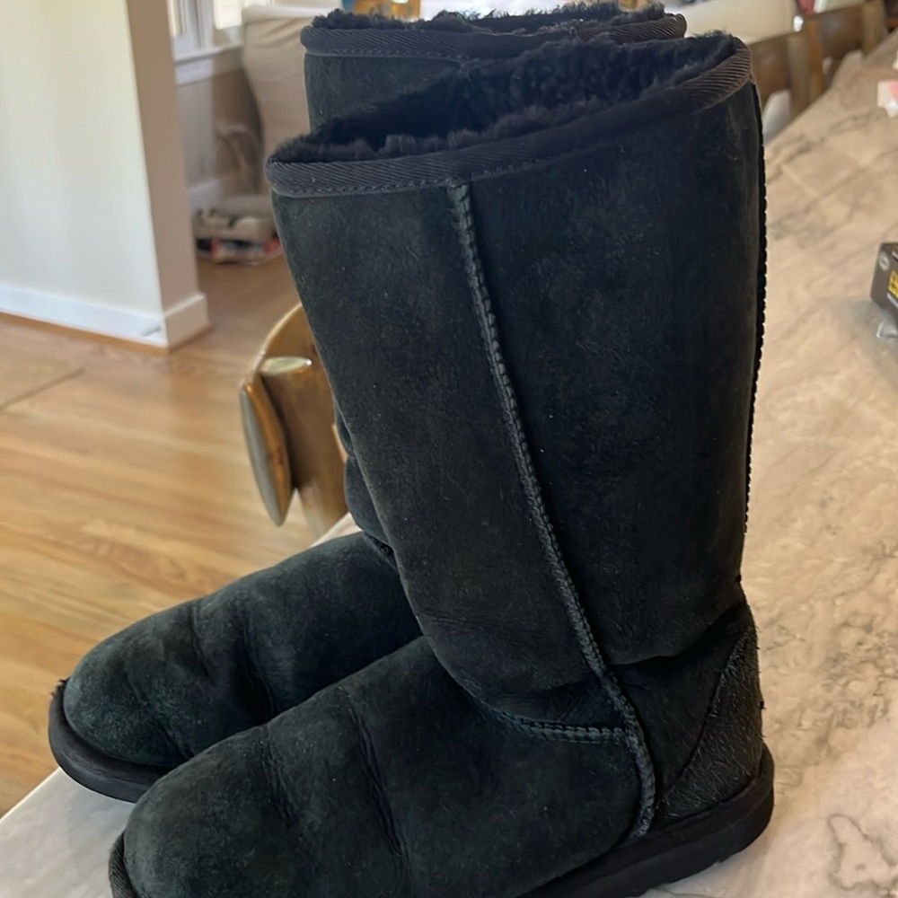 Used Uggs but plenty of life left. Still very plush on the inside.
